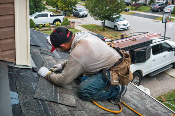 Professional Roofing technician working in Gilberton, PA